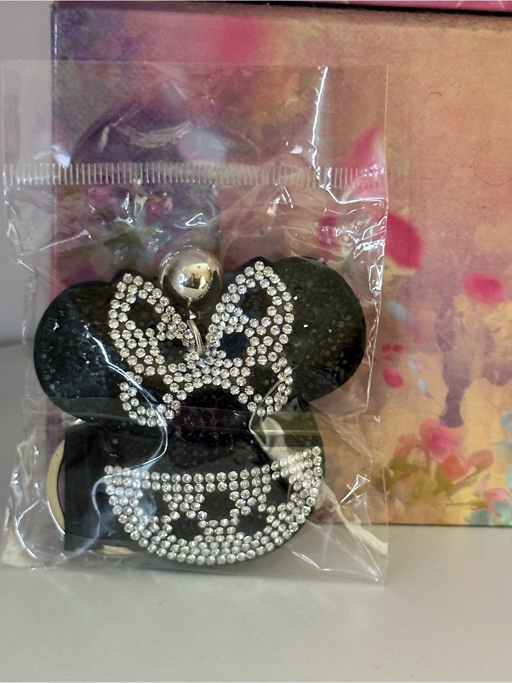 Black Minnie Mouse keychain